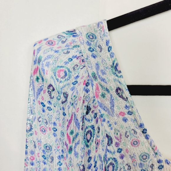 Rococo sand blue metallic mini dress - Picture 11 of 11